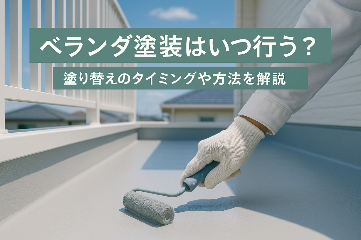 ベランダ塗装はいつ行う？塗り替えのタイミングや方法を解説