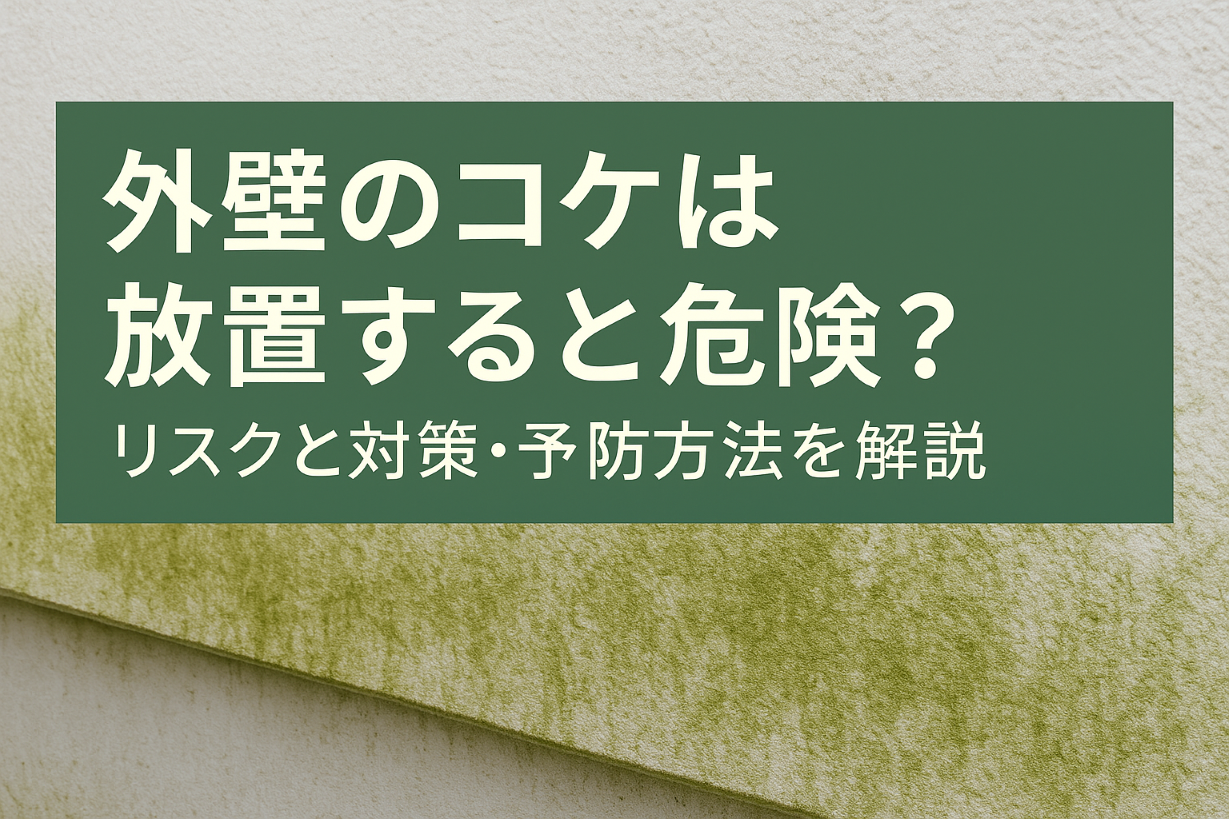 外壁のコケは放置すると危険？リスクと対策・予防方法を解説