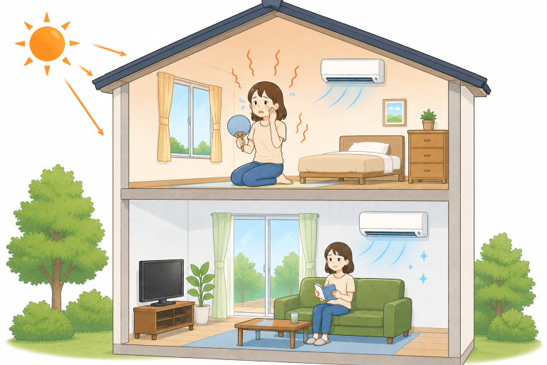 夏になると2階が暑い原因とは?屋根から伝わる熱と対策を分かりやすく解説します